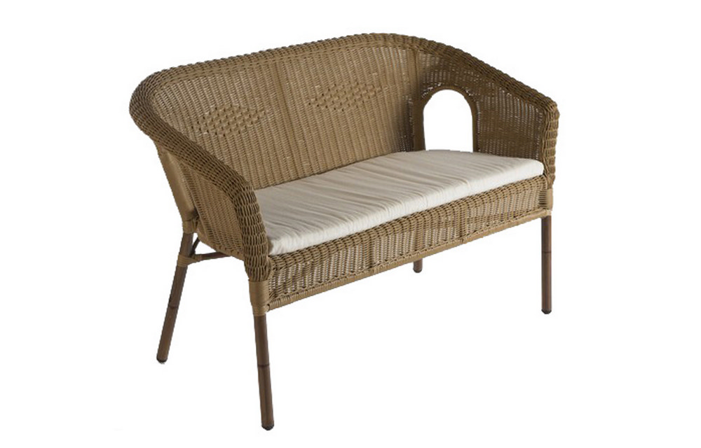 Sofa Wicker furniture rental in Milan Italy